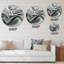 «Gray Infinite Ripples», art mural rond en métal-88620635
