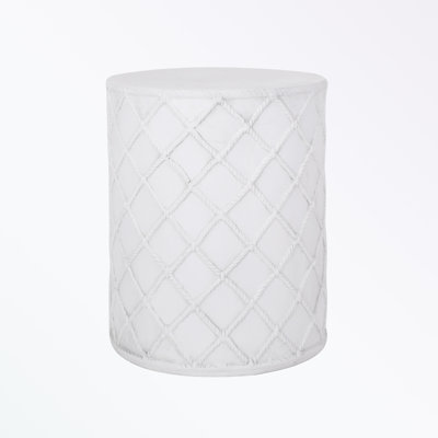 Outdoor Concrete Side Table with rope decoration