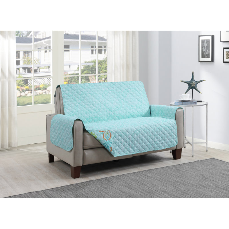 Housse pour causeuse à coussins en T Tamara Furniture Protector, 100 % polyester bleu