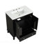 Meuble-lavabo 30 po avec lavabo, armoire de salle de bain multifonctionnelle avec portes et tiroir, bois massif et panneau de fibres à densité moyenne, noir