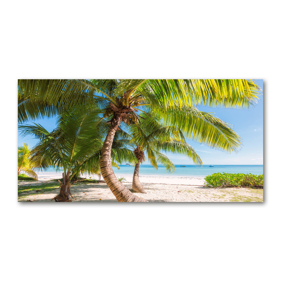 Leinwanddruck - Wandkunst - Drucke auf Leinwand - 140X70 Bild Bildthema: Tropischer Strand