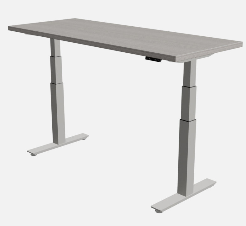 Bureau debout à hauteur ajustable Jessiah, H 29 po x l 58 po x P 29 po, Motif dévié Château