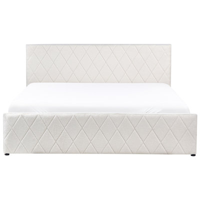 Ottoman Bed Boucle ROCHEFORT Off-White