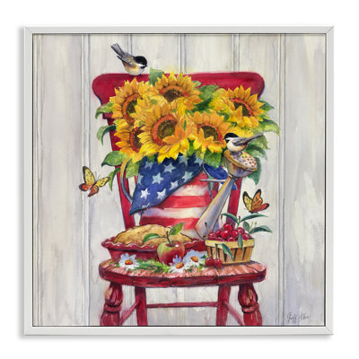 Patriot Porch Still Life Framed Giclee Art by Geoff Allen