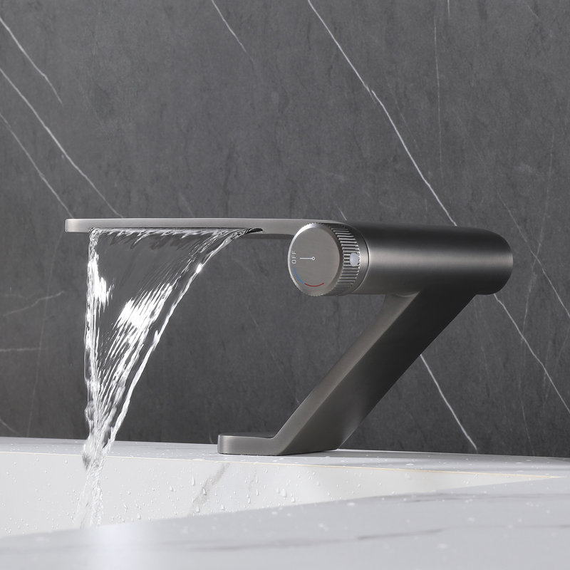 Single-handle Bathroom Faucet, Gun Gray