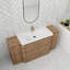 Meuble-lavabo sur pied avec lavabo en céramique de 64 po avec porte à fermeture en douceur et tablettes-644546661-651599137
