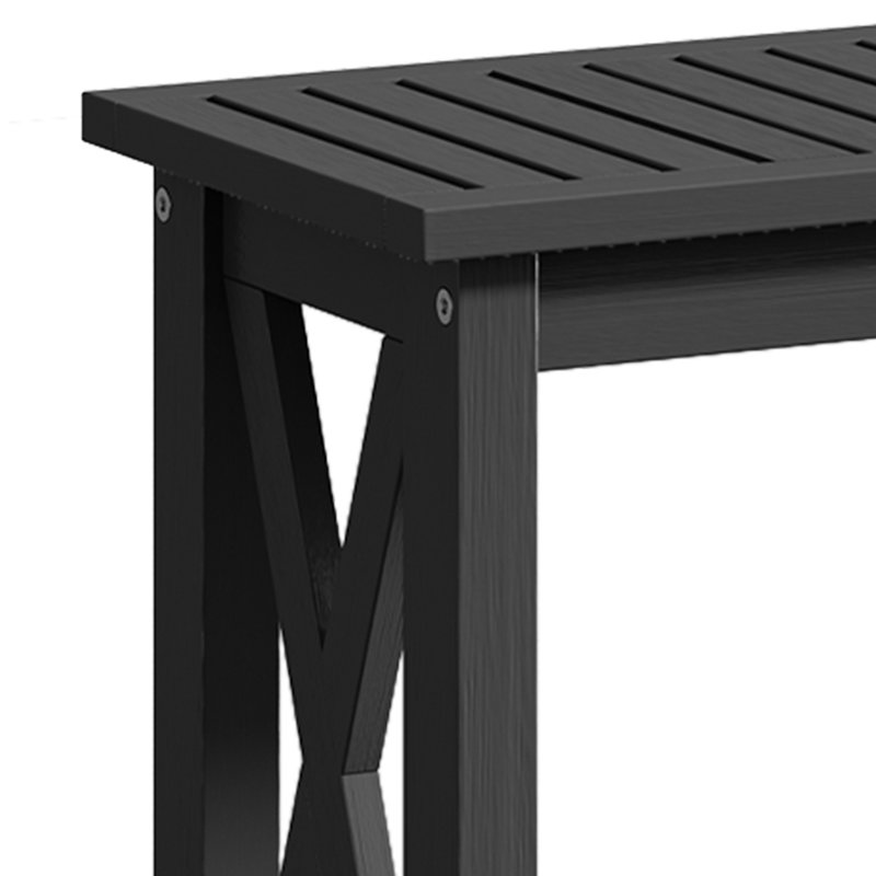 Buffet rectangulaire d'extérieur et console, Noir