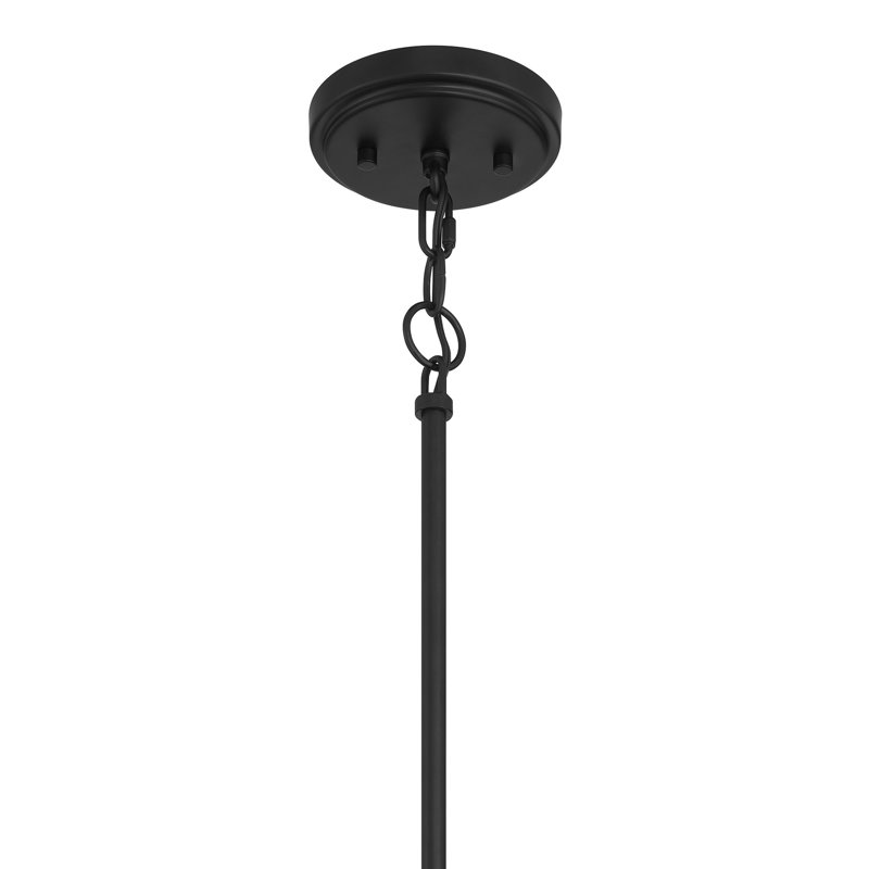 Vilna 1-Light Pendant in Black, Black