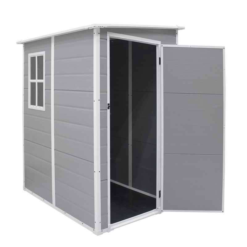 5 Ft. X 4 Ft. Plastic Durable Outdoor Tool Storage Shed With Floor and Window