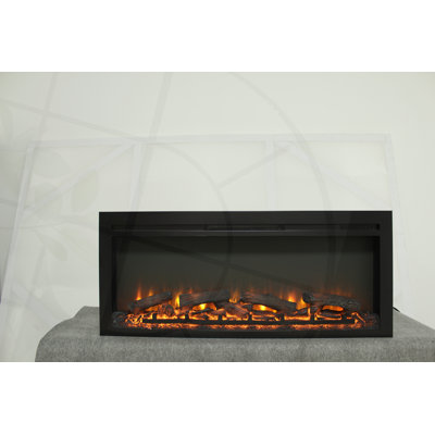 44"Wall Recessed Electric Fireplace With Remote