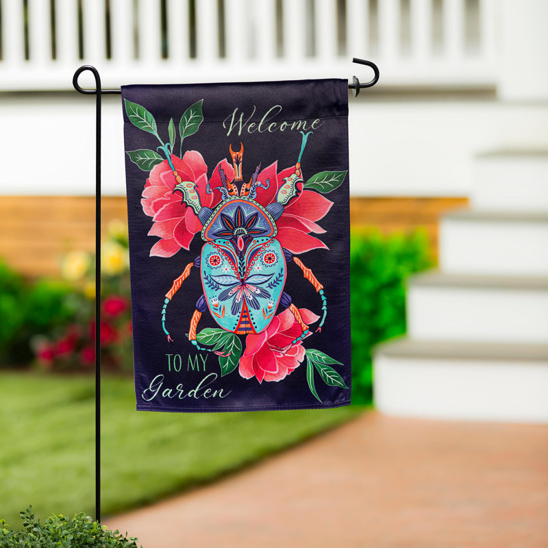 Drapeau de jardin complexe en daim Beetle