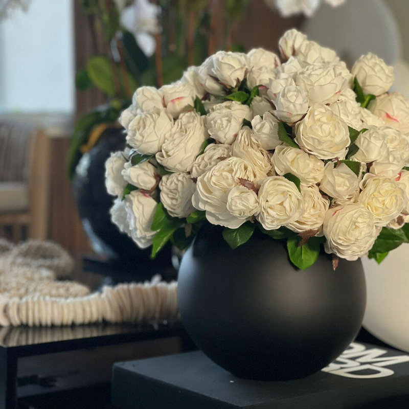 Arrangement in Vase, Black, White