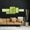 Ensemble de 5 panneaux muraux - Cora Niele «Lime Light Spider Mum», art mural sur toile pour le salon, la chambre à coucher ou le bureau 