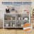 55" Fluted Sideboard Buffet Cabinet with 4 Doors & Adjustable Shelves-745828252