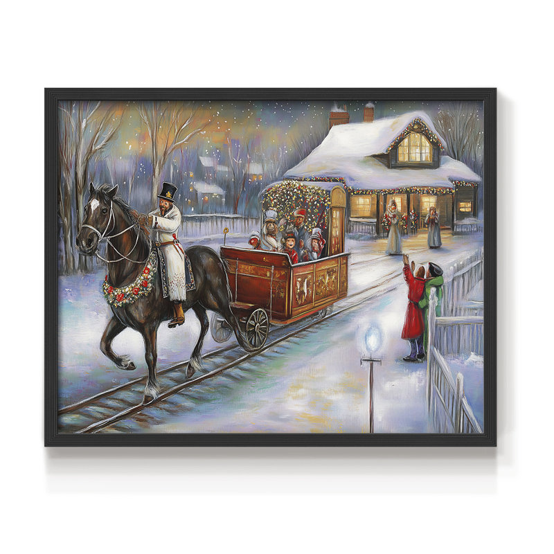 Chirstmas Art-DCLX - Reproduction encadrée - Restickable, H 22 po x l 28 po, Noir, noir, noir, noir