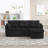 Modular Sectional Sofa L Shaped Modular Couch with Reversible Chaise-888370912