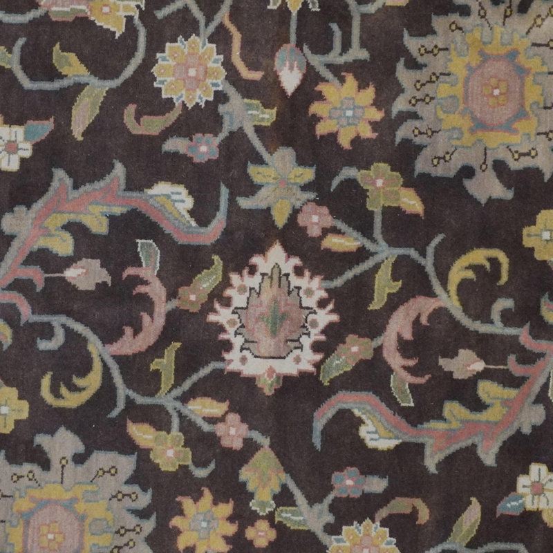 Floral Area Rug in Brown