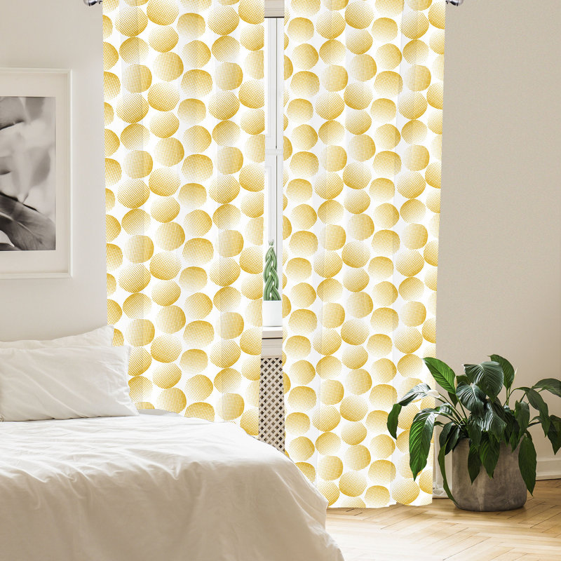 Circle Semi-Sheer Rod Pocket Curtain Panels, 28" x 95"