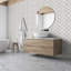 Carreau de mosaïque en porcelaine 11 po x 12 po Stately Arabesque-72531509