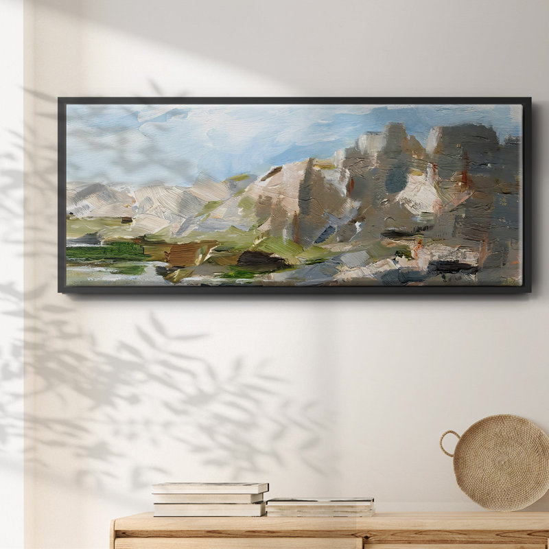 Western Cliff II - toile encadrée, H 12 po x l 30 po