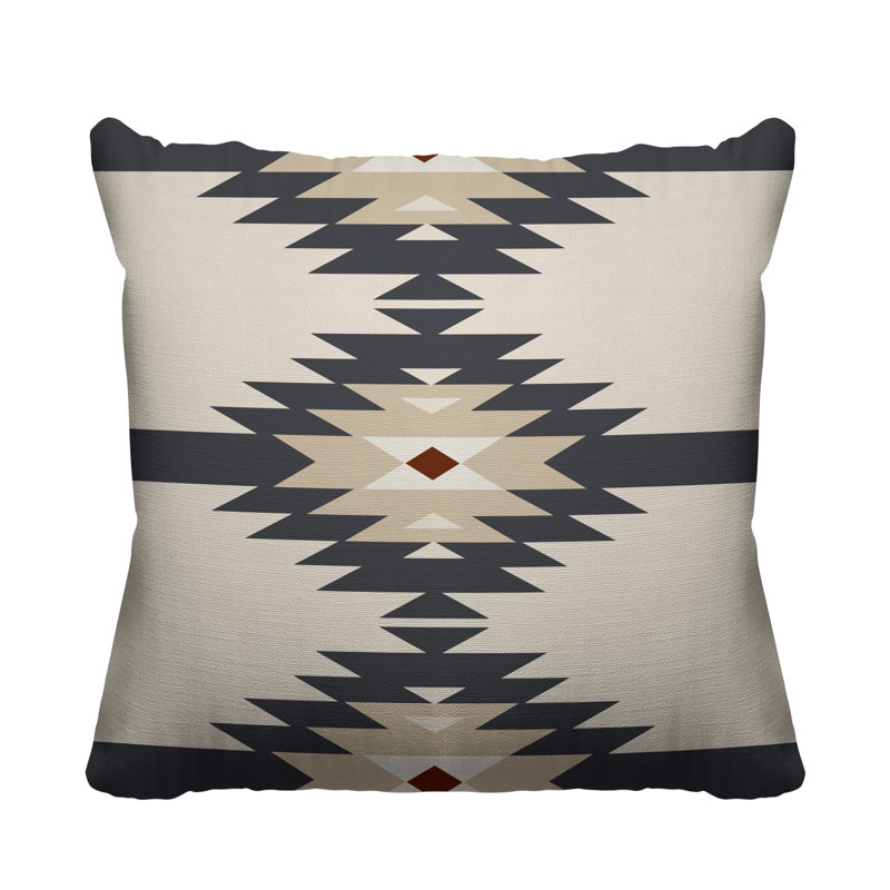Coussin décoratif intérieur / extérieur Onida Southwestern, L 19 po x H 19 po, Crème