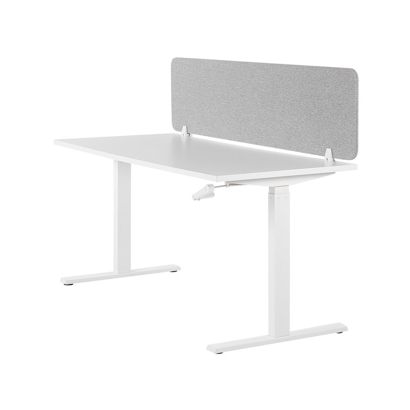 Desk Screen WALLY 120 x 40 cm Light Grey