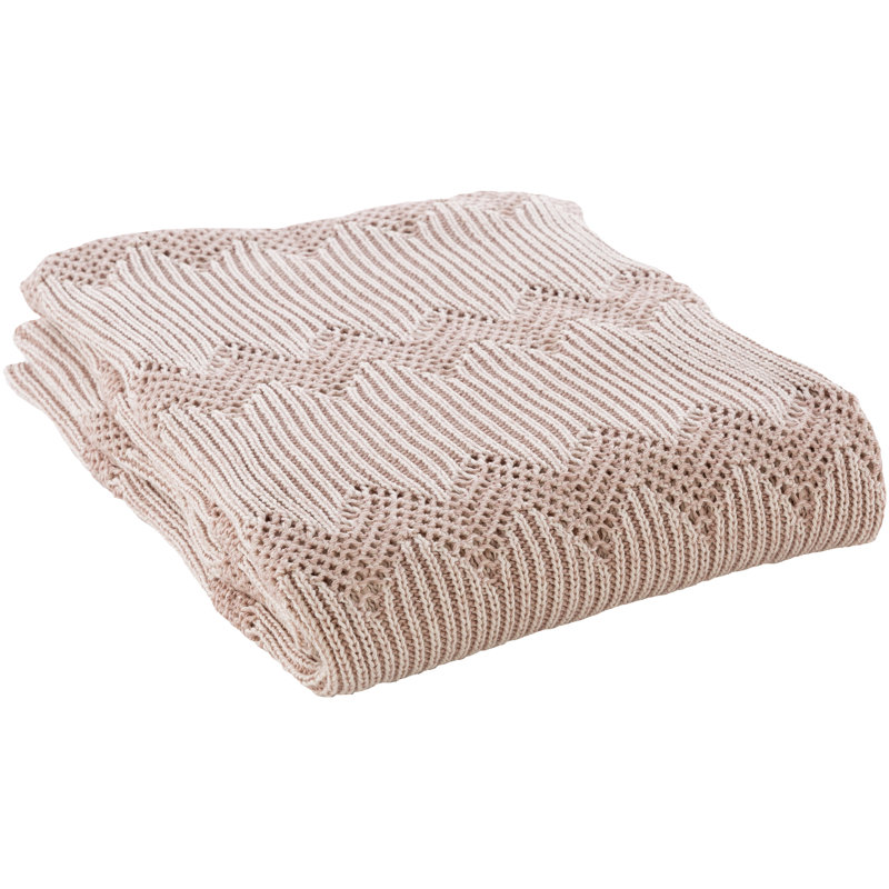 Kiersten Knitted Throw Blanket, Gray