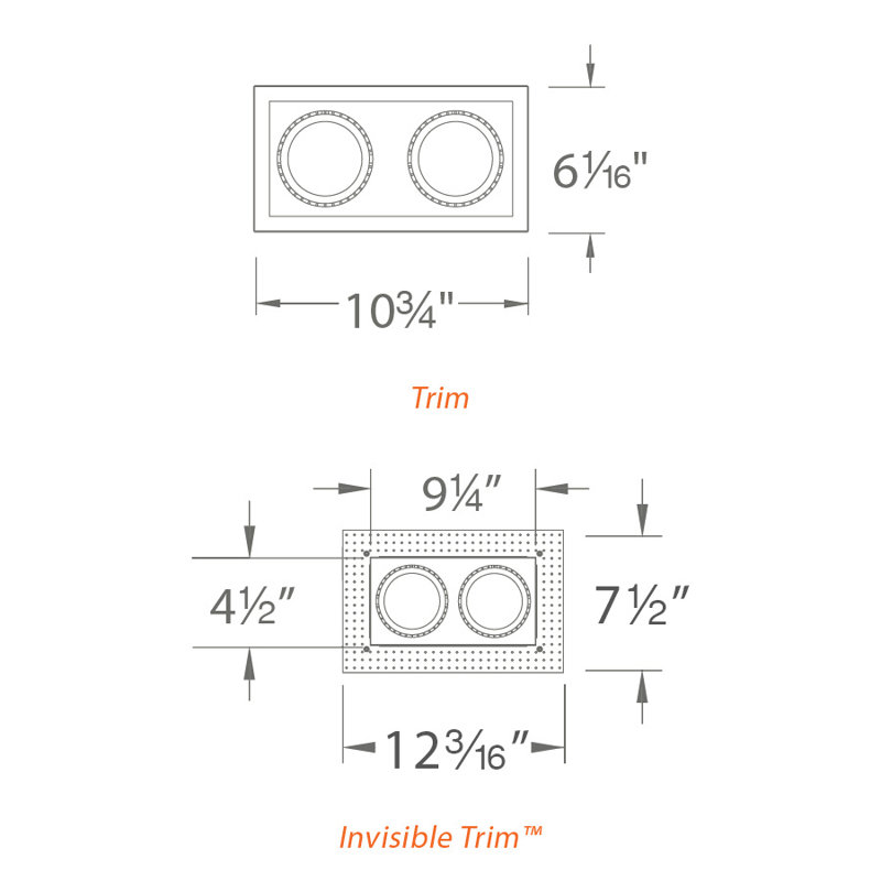 10.75'' Dimmable Multi-Spotlight Recessed Lighting Kit, Spot