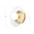 Half Moon Disc Clear Ribbed Glass Shaded Led Integrated Brass Wall Sconce-1887263145