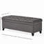 Armoire de salon en tissu gris - 50,04 po P x l 20,59 po H 18,30 po Panier de rangement 50 po 20,5 po 18,3 po-652742868