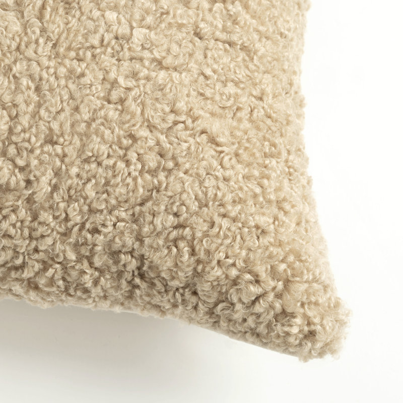 Neo Boucle Lumbar Pillow Cover 2Pc Set, Beige