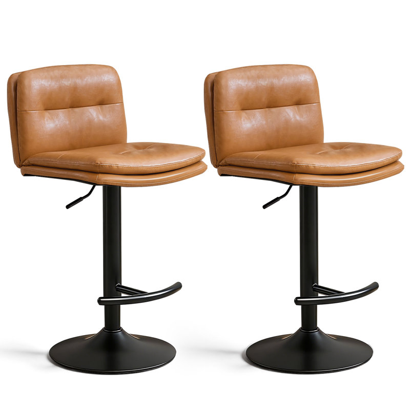 Tabourets de bar pivotants de style moderne, Brun, 2