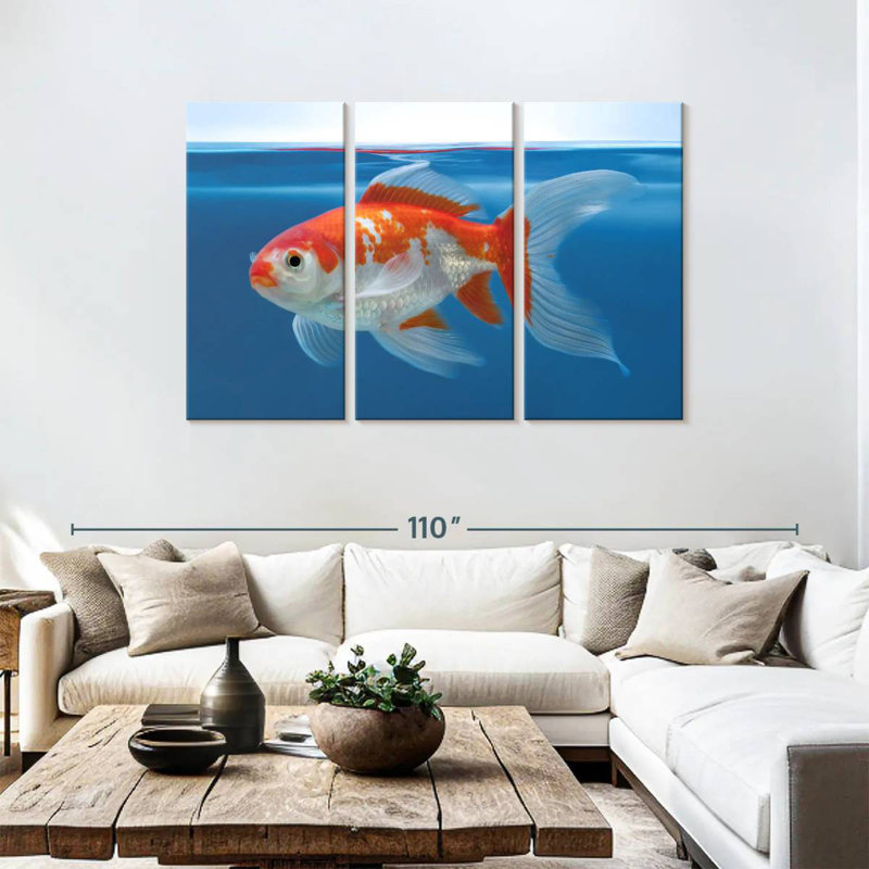 Brampt Shubunkin Aquarium Goldfish, 48" H x 74" W