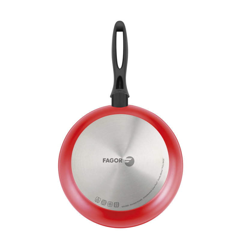 Poêle à frire antiadhésive en aluminium Fagor Maxima, L 10,2 po, Rouge