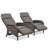 Caeden Outdoor All-Weather Pe Wicker Adjustable Reclining Lounge Chair With Cushions(Set Of 2)-1985021585