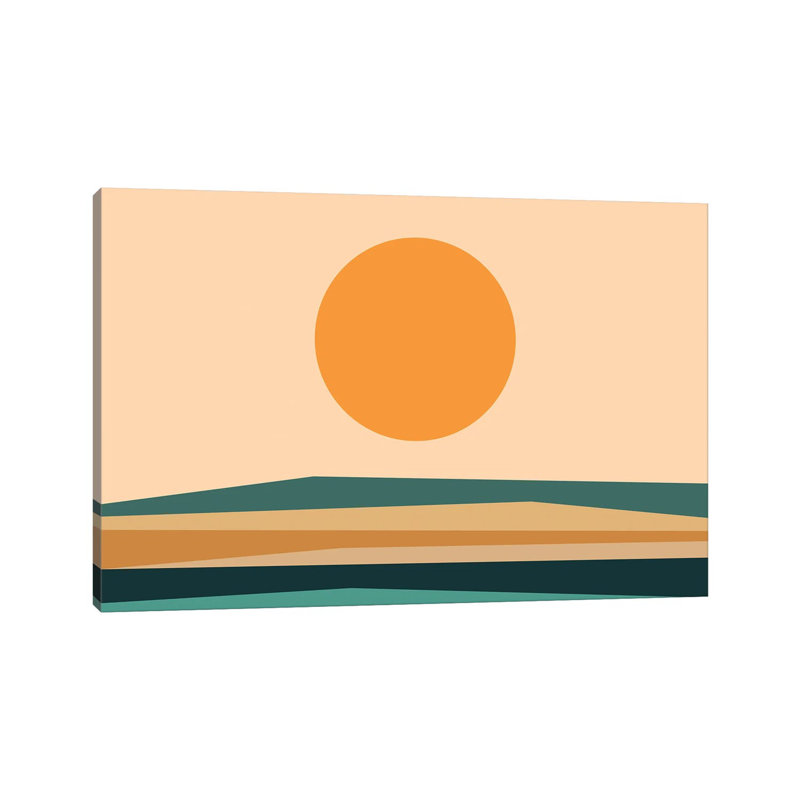 Print on Canvas, 30.48 cm H x 45.72 cm W, Wrapped Canvas, Orange/Tan/Cream