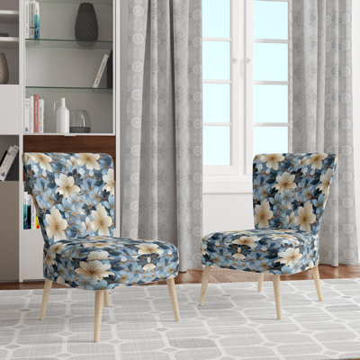 Chaise d'appoint rembourrée Blue Vintage