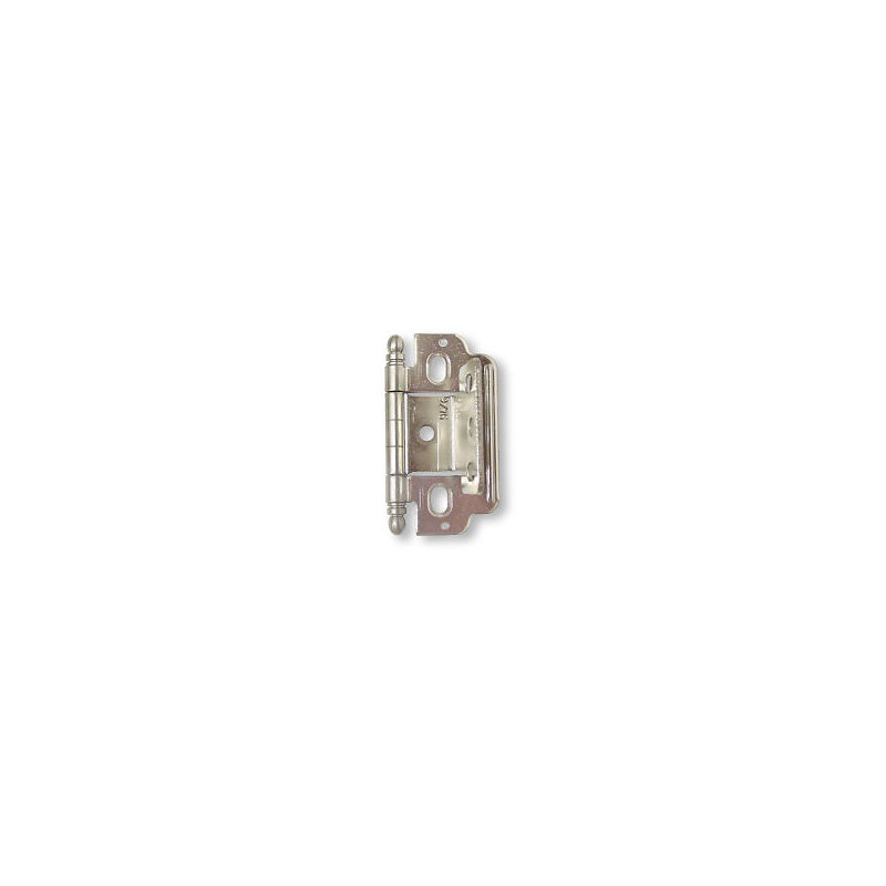 Charnière de porte simple décalée H 1,5 "x l 1,5", Nickel massif