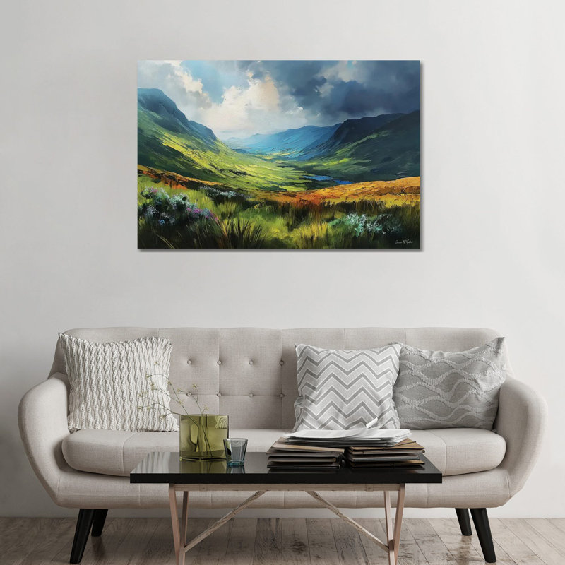 Connemara Fields X - Framed Wall Art Print, 32" H x 48" W, Wrapped Canvas, Does Not Apply