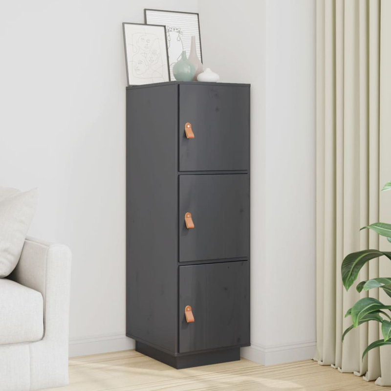 Kayahna 34cm Solid Wood Sideboard, Grey