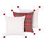 White and Green Square Throw Cushion