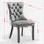 Chaises de salle à manger modernes en velours, chaise de salle à manger rembourrée capitonnée avec anneau de traction, chaises d'appoint d'appoint pour le salon-414852714-414852694-426622425