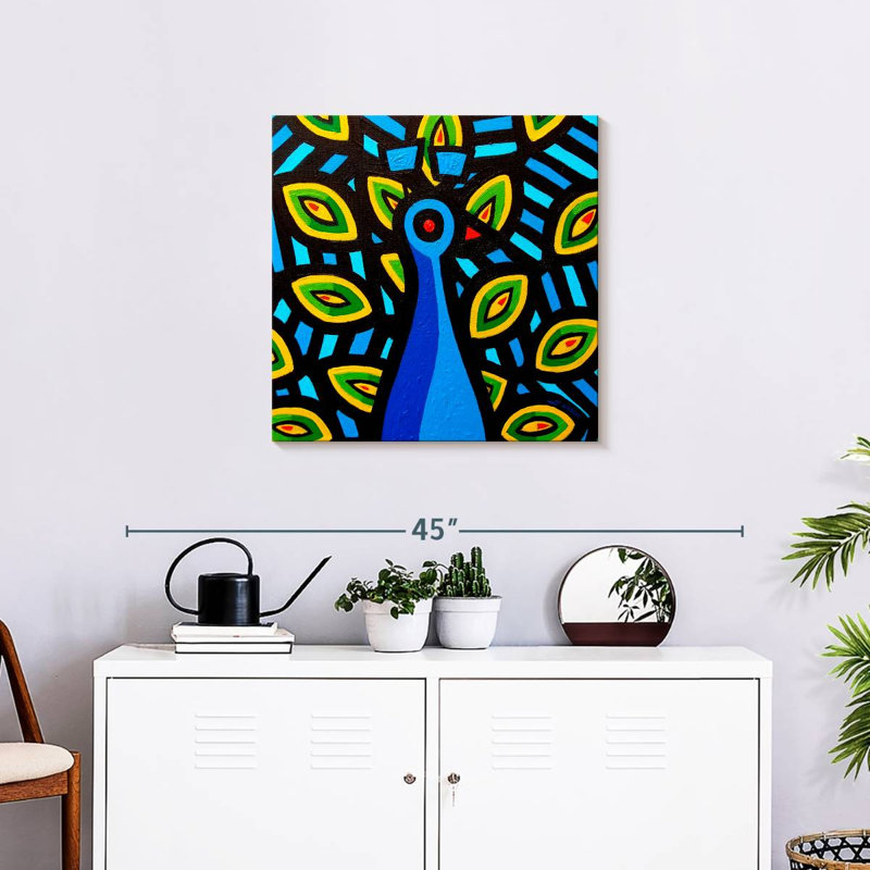 Crowle Peacock I, 24" H x 24" W