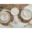 NATURE COLLECTION Porcelain China Dinnerware Set 16 Piece - Service for 4