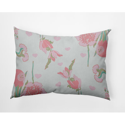 Coussin décoratif en polyester floral