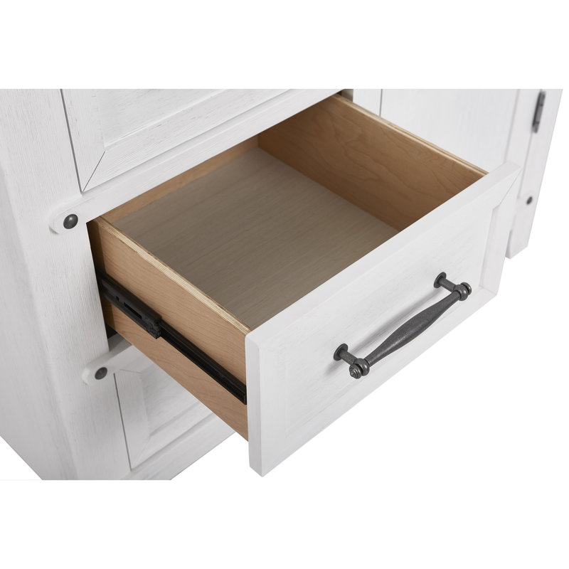 Solid Wood Accent Cabinet, White
