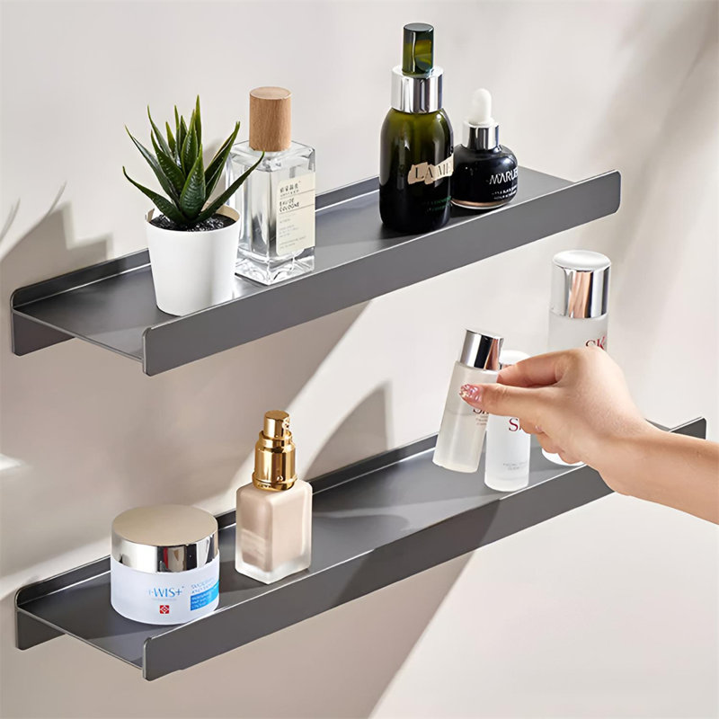 Aerospace Aluminum Wall Shelf, 1.57" H x 19.68" W x 4.33" D
