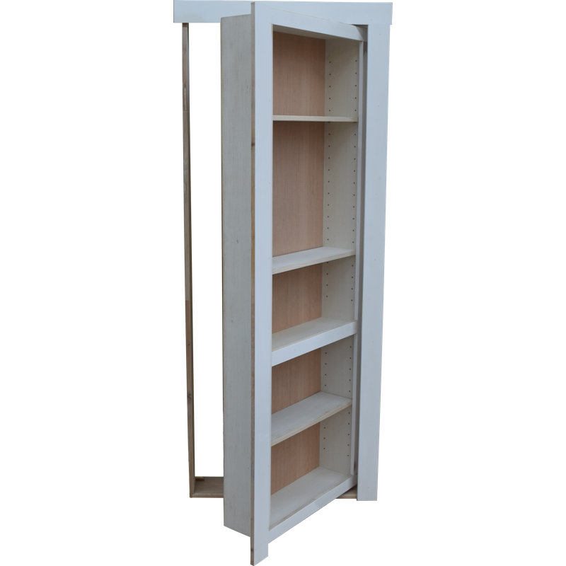 Paint Grade Pine Bookcase Door, Unfinished, Outswing Left, 32" x 80"