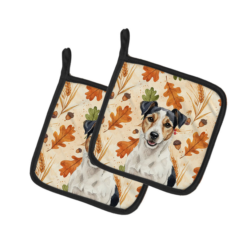 Paire de porte-casseroles Parson Russell Terrier Heirloom Fall