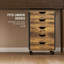 5-Drawer Filing Cabinet 40*40*67 cm Engineered Wood 1 Piece Mobile Filing Cabinet Rustic Brown Mobile on Casters